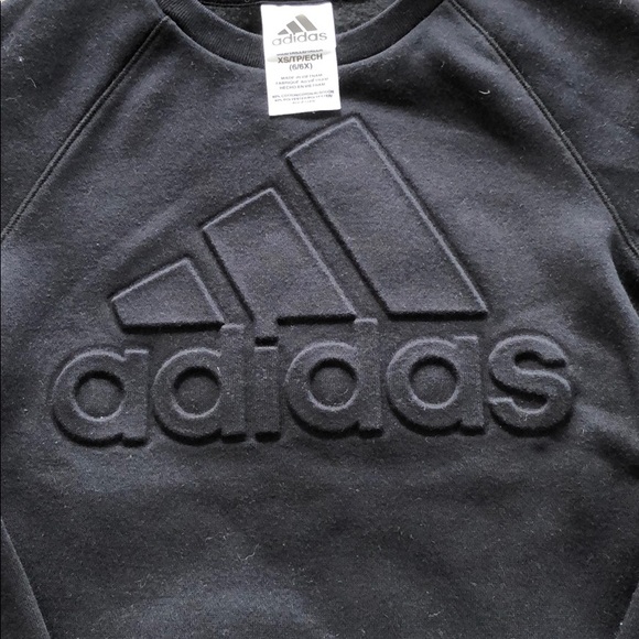 NWT Adidas Girls Logo pullover top XS - Picture 2 of 6